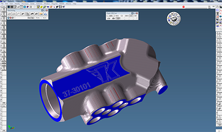 GibbsCAM Cut Part Rendering to verify toolpath, check surface finish, and test for unwanted cuts or gouging
