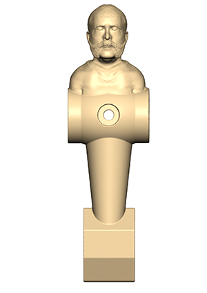 Foosball player 3D Scanning and Geomagic Sculpt