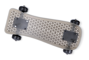 3D printed functional prototype skateboard on MJP 5600 multi-material 3D printer